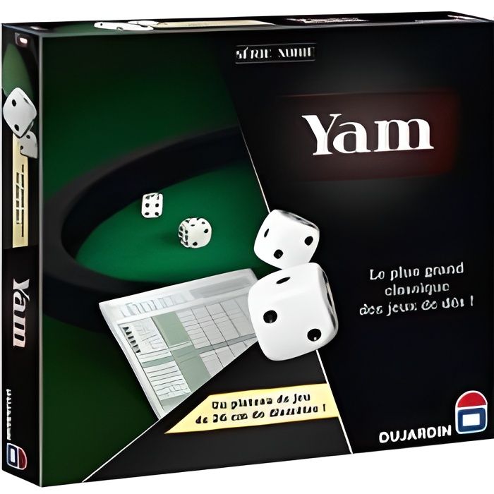 Jeu de Yam complet (5 des, piste de jeu 26 cm, bloc de score)