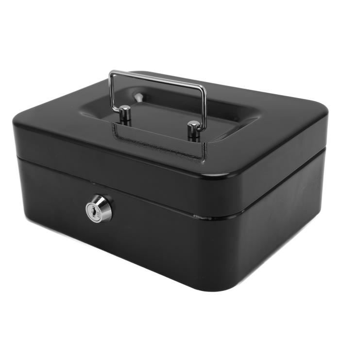 Rapesco SB0012B1 Caisse à Monnaie en Métal avec Serrure, 3 Clés et