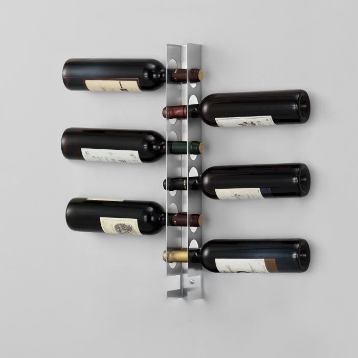 porte-bouteilles pfalz pour 6 bouteilles de vin 55 x 5 x 7 cm argenté