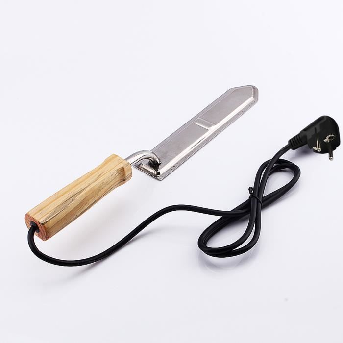 Couteau à Miel Apiculture 280 Mm Lame Dentelée – Acier Inox + Manche Bois – Outil Indispensable Extracteur Miel