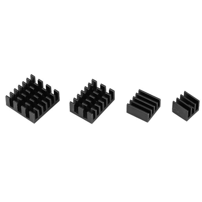 Lot De 20 Dissipateurs Thermiques En Aluminium Pour Raspberry Pi 4 Modèle B – Adhésif Thermique Inclus – Refroidissement Processeur