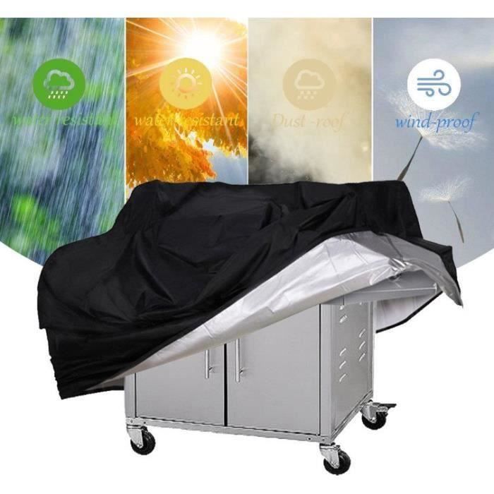 Housse Barbecue Extérieur 120*60*120cm, Anti-Vent Bâche De