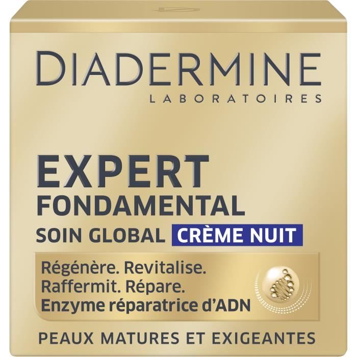 DIADERMINE Crème de Nuit Expert Fondamental - Anti-âge - Pot 50 ml -  Cdiscount Au quotidien