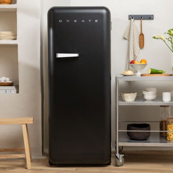Réfrigérateur rétro - Create - 281L - Esthétique années 50 - Grande capacité - Fonctionnel