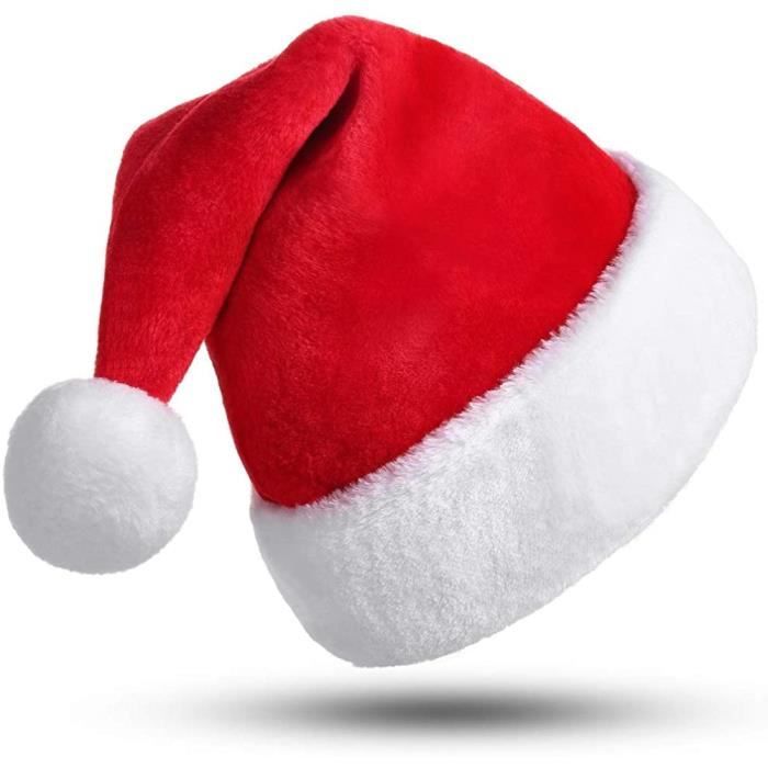 Kefanrry Bonnet de Noël Bonnet Noël Chapeau de père Noël Bonnet de Velours avec Pompon