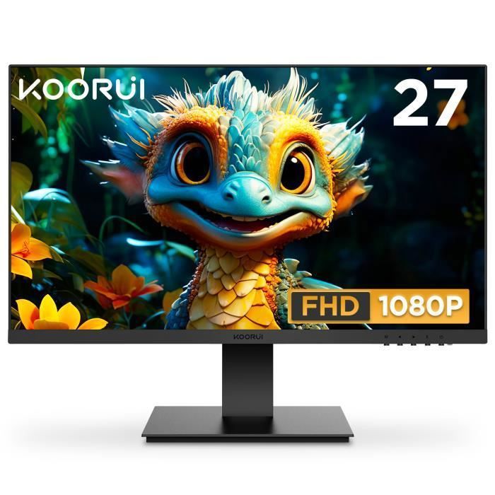 KOORUI Écran PC Incurvé - Dalle VA 23.6 Pouces, Résolution FHD