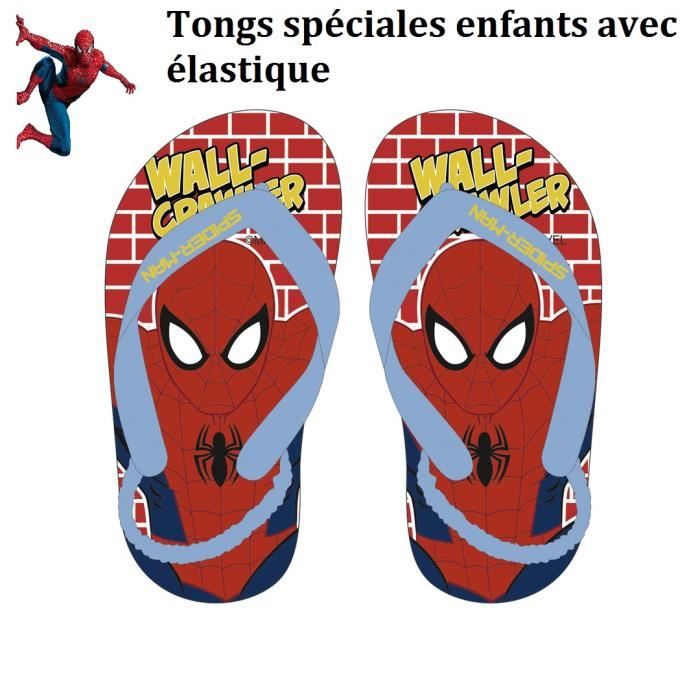 Tongs Sandales Garçon & Bébé avec élastique Spider-Man SpiderMan Marvel !! 