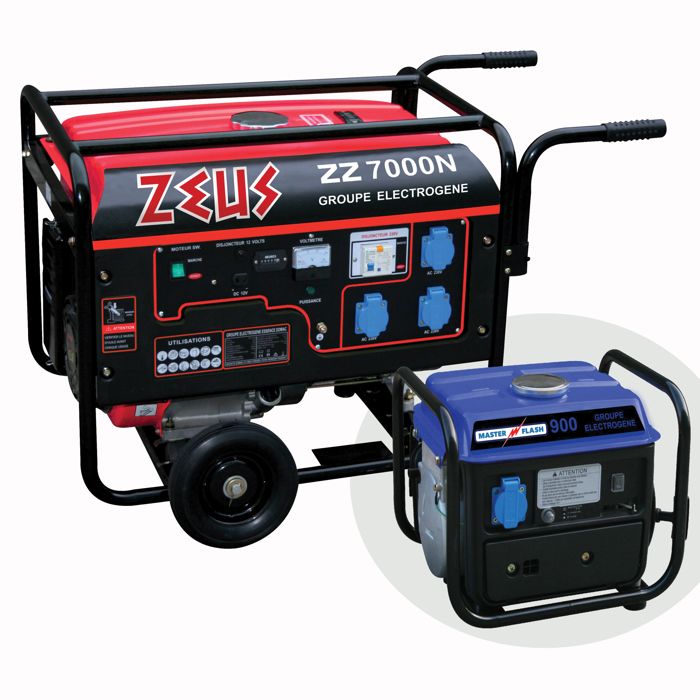 Groupe électrogène essence AVR 5500 W avec Groupe 720 W