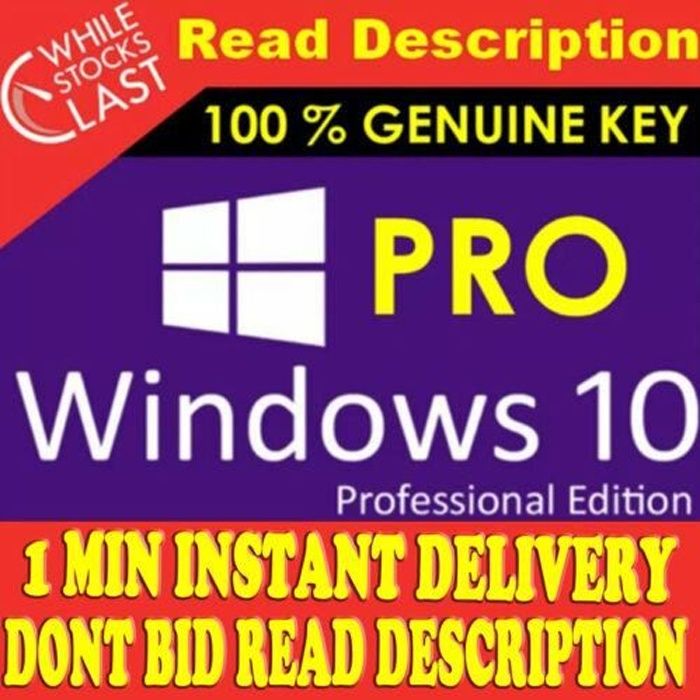 Windows 10 Pro Professionnel 32/64 bit Clé dactivation licence Originale- Rapide – Version téléchargeable