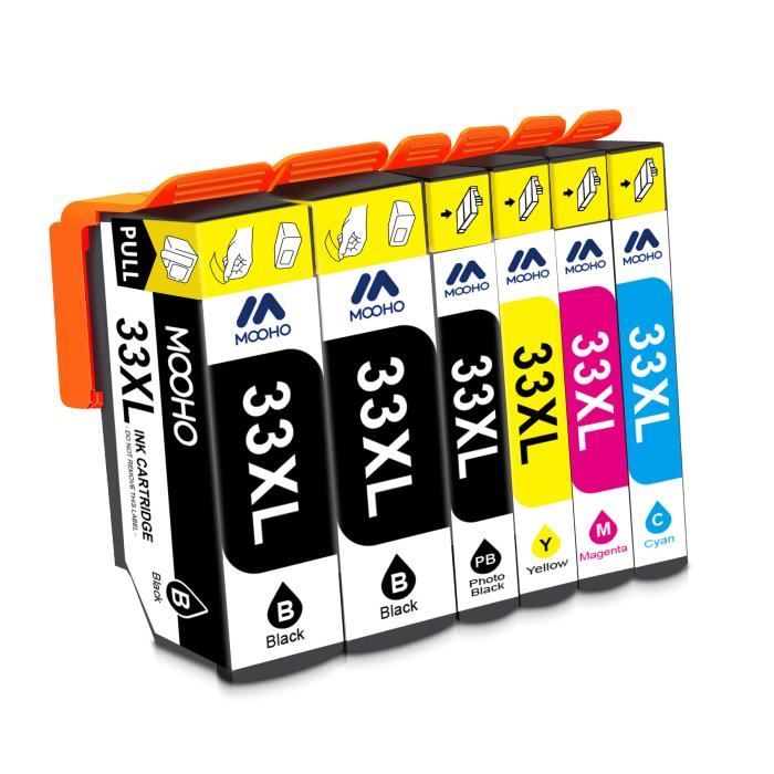 MOOHO 6 Pack Cartouche Epson XP7100 XP540 XP530 XP640 XP635 XP630