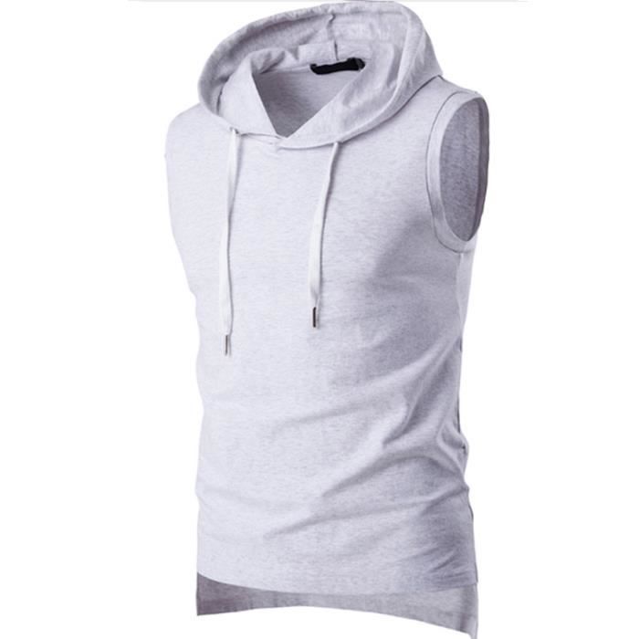 SOIXANTE T-Shirt D/ébardeur Homme /à Capuche sans Manches en Coton