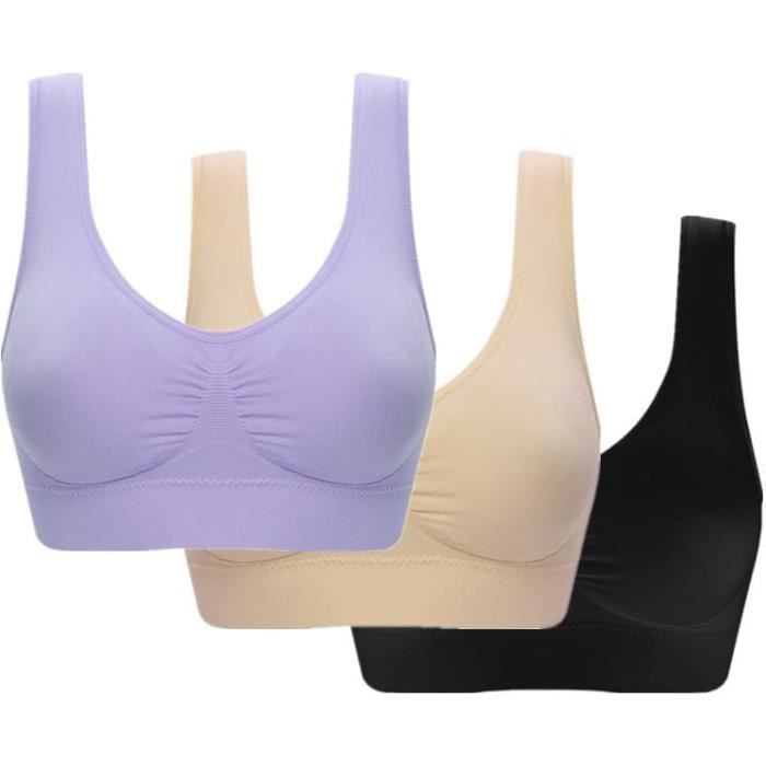 Soutien-Gorge Sans Fil Comfyin - 3 Pack - Coussinets Amovibles - Confort Quotidien - Taille Adjustable