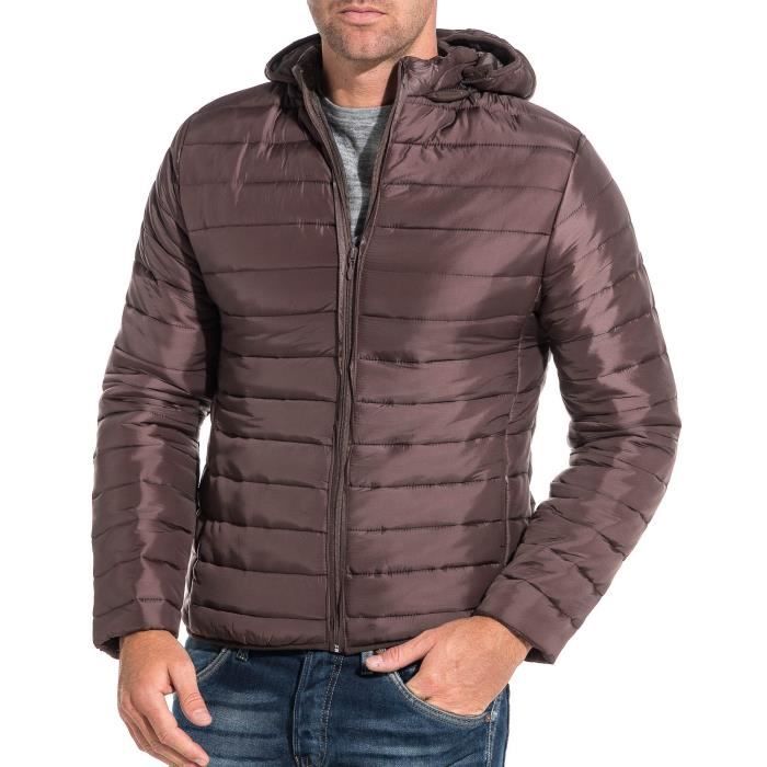 doudoune fine marron