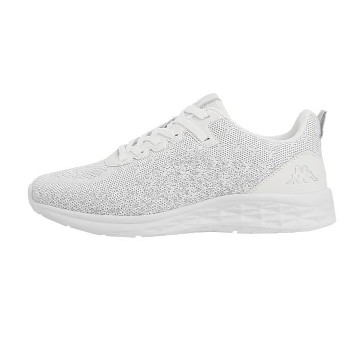 Chaussures running mode Rostie wo - Kappa - Femme - Blanc - Lacets - Plat - Textile
