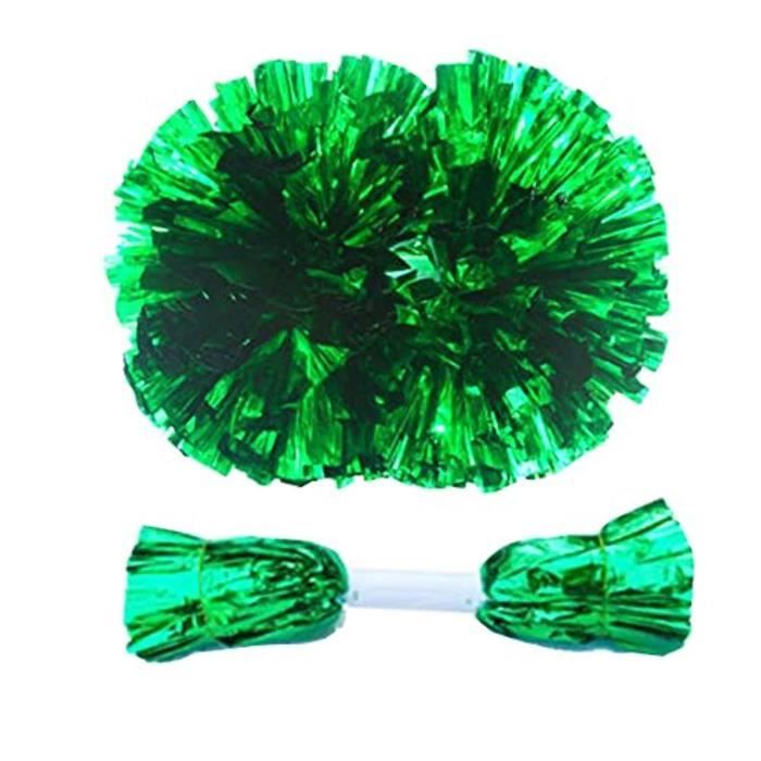 Pompon Cheerleading Metallizzati - 4 Pezzi Con Manico Ad Anello
