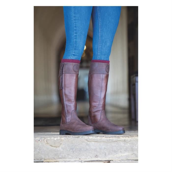 bottes nubuck marron