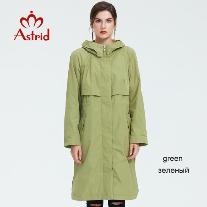 Manteau,Trench coat manches longues à capuche pour femme, qualité