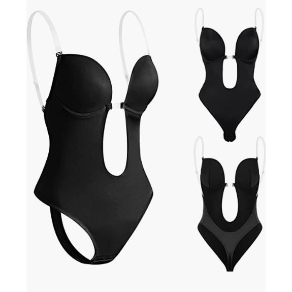 Femme Plunge Backless Body Shaper Bra, Body Dos Nu Invisible Mariage