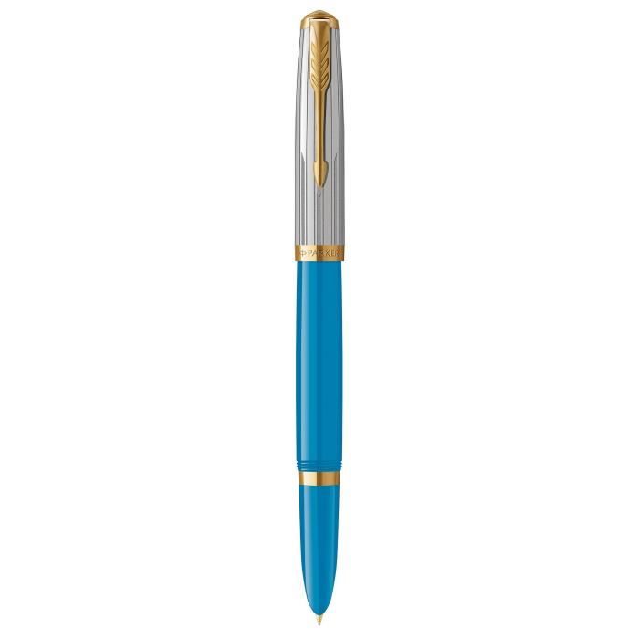 Stylo plume haut de gamme Parker 51 Premium, Turquoise, Plume fine