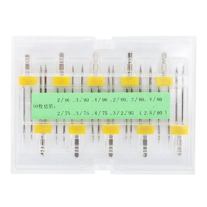 Lot De 10 Aiguilles Doubles Pour Machine à Coudre - Accessoires