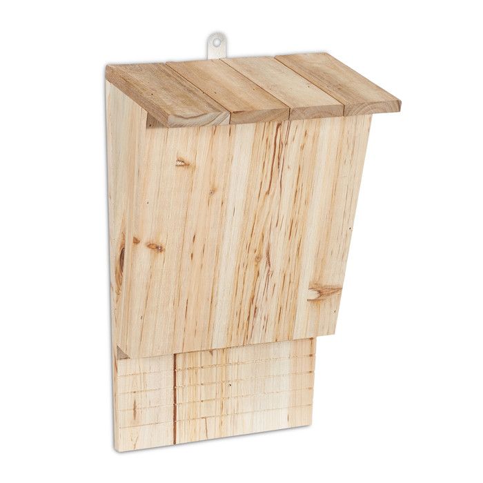 Comparer les prix de Relaxdays, abri à chauve-souris, Niche en bois non traité de sapin, Maison, Boîte H x L x P : 34 x 22,5 x 13 cm, nature -