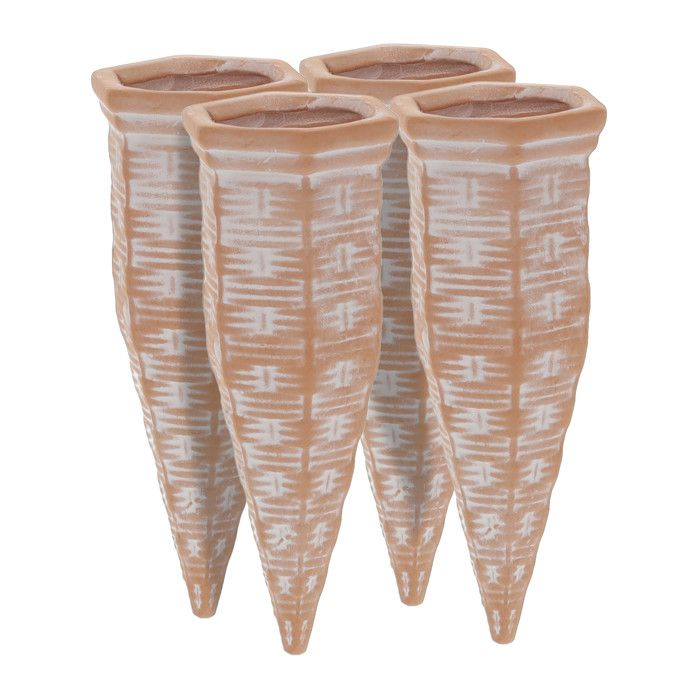 Systeme Irrigation Vacances Cônes D'Arrosage Relaxdays Lot De 4 - Goutteurs En Terre Cuite 100 Ml Pour Plantes D'Intérieur Et Balcon - Système D' Arrosage Automatique Arrosage Vacances