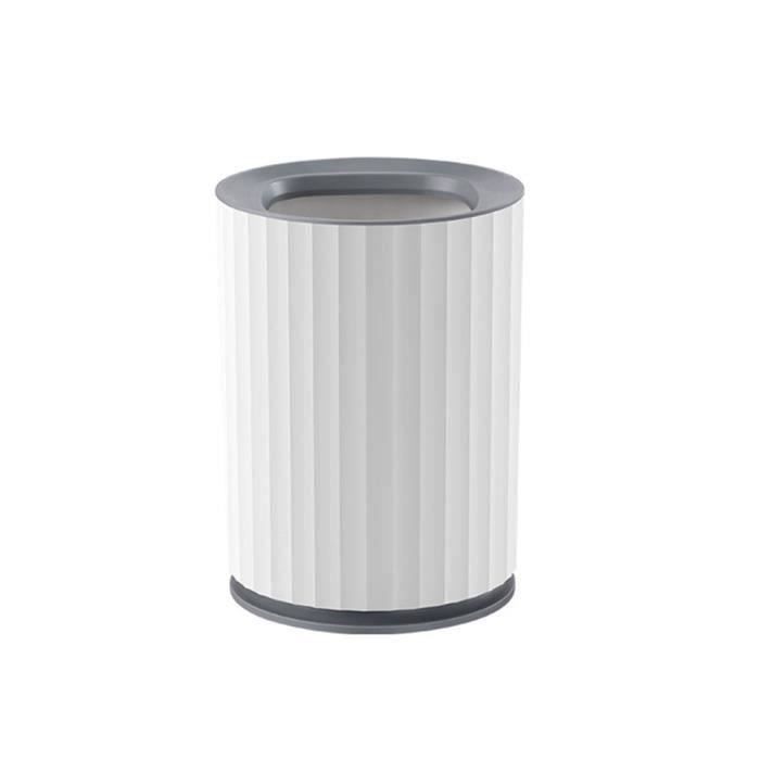 Poubelle Suspendue Relaxdays – 5 Litres, Design Blanc Moderne, Pour Cuisine Ou Salle De Bain (plastique Et Métal)