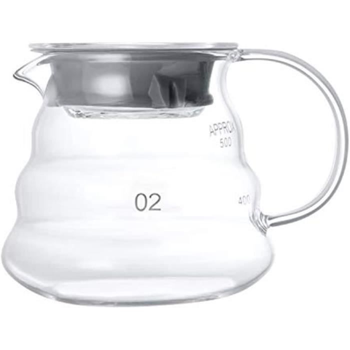 Pot à Café en éMail de Qualité SupéRieure de 1,1L à Verser sur Le Pot à en Poudre de Lait ThéIèRe pour CuisinièRe à Gaz et CuisinièRe à Induction, Blanc