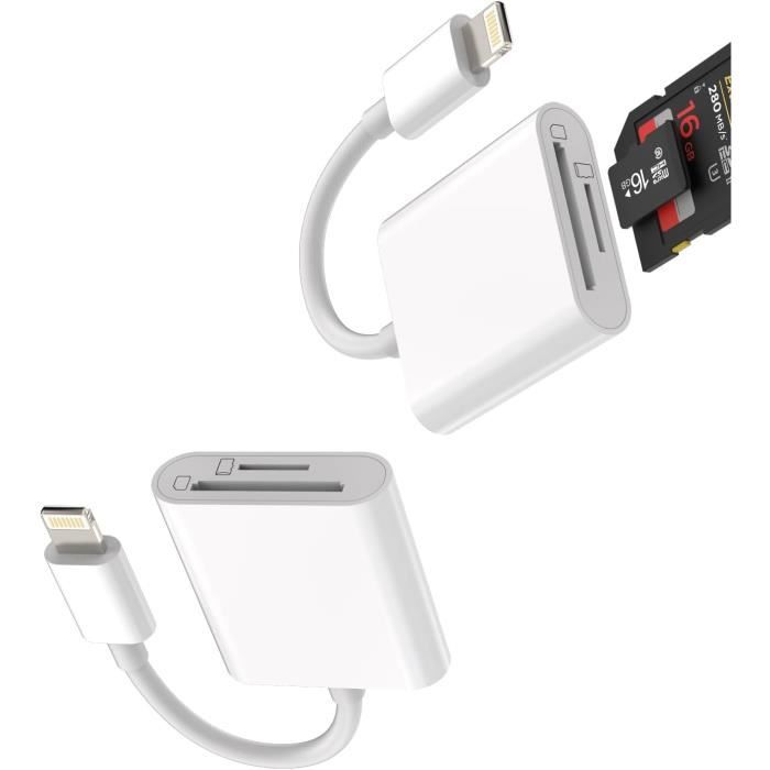 LOT DE 2 LECTEURS DE CARTE SD MULTI CARD READER + 1 POCKET MEDIA DRIVE HP A6000