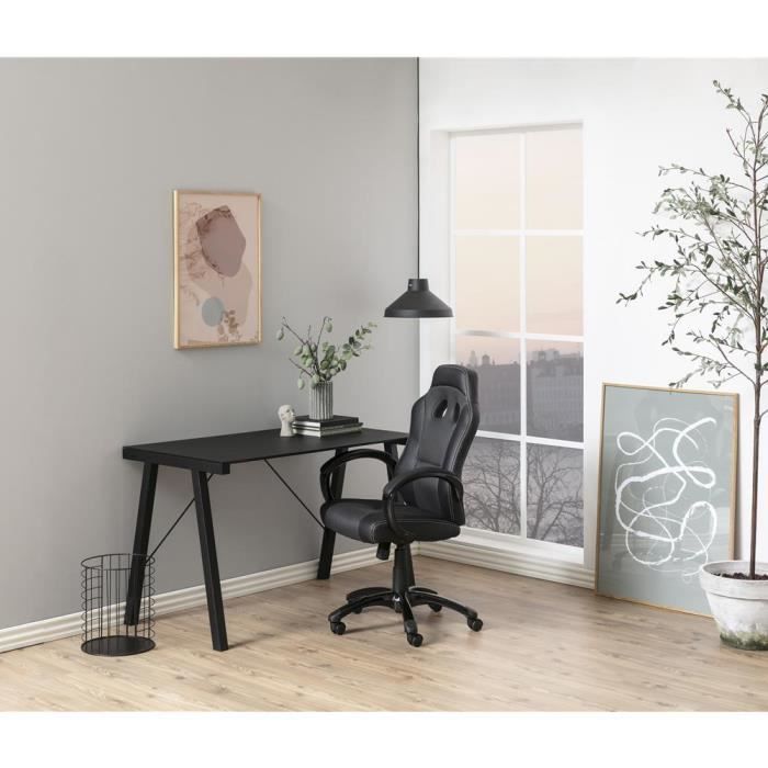 chaise de bureau / fauteuil de bureau - mets - noir / gris - ergonomique