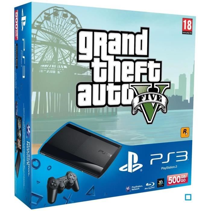 CONSOLE PLAYSTATION 3 - SUPER SLIM 500 GB INKL … - Cdiscount Jeux vidéo