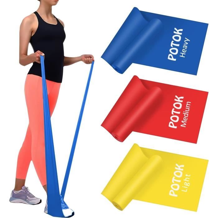 Bestope Lot de 4 Bandes de résistance Élastique Fitness Bandes d