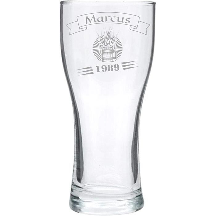 Verre à Bière Personnalisable En Forme De Canette - 16 Oz (475 Ml) Gravé Aux USA