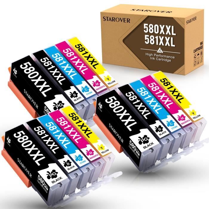thumbnail image 2 of Genuine Canon PGI-580 & CLI-581 Ink Cartridge Lot – XL & XXL – Black, Cyan, Magenta, Yellow 2 of 4