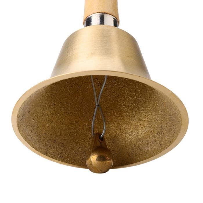 Hongjingda Clochette De Noël,Sonnette D'appel En Métal Avec Manche En Bois - Cloche D'appel En Métal Pour Décor De Festival, Cloche De Jeu, Cloche De Chat, Cloche De Chien