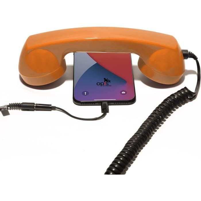 Casque Bluetooth Rétro – Combiné Téléphone Sans Fil, Oreillette Style Vintage, Jaune