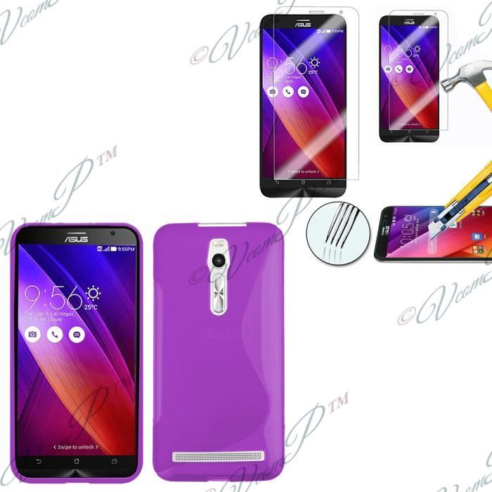 Coque Gel + Film Verre Trempé 9H Pour ASUS Zenfone - Protection Complète Transparente