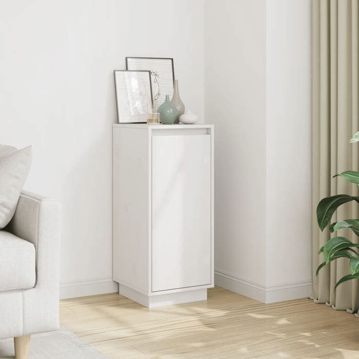 vidaXL Buffet Blanc 315x34x75 cm Bois massif de pin