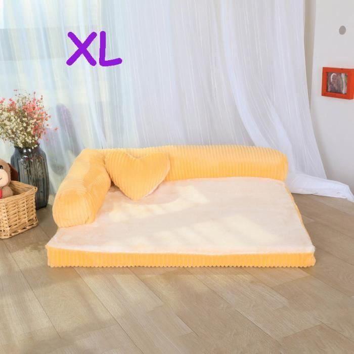 Meilleurs prix pour Coussin - Panier - Corbeille pour Chien Chat - Jaune - Taille Grand - S-XL