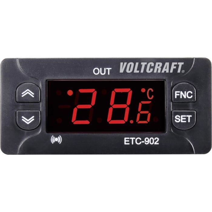VOLTCRAFT ETC-902 Régulateur de température NTC, PTC -30 à 50 °C Relais 10 A (L x l x h) 58 x 77 x 34.5 mm