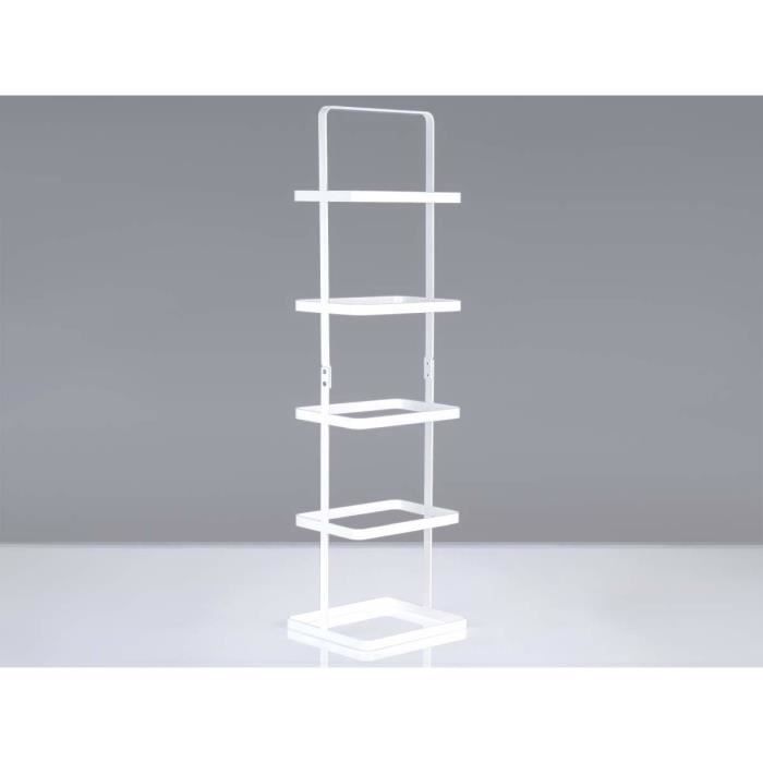 Yamazaki Home Étagère à Chaussures de 5 Niveaux de Chaussures Porte-Chaussures blanc 220 x 770 x 145 cm