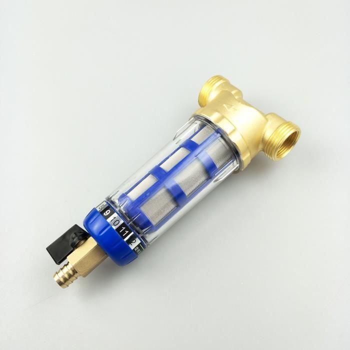 Comparer les prix de Filtre à eau réutilisable - ZVD - Filtre à sédiments - 40 microns - Nettoyage automatique - Coque transparente