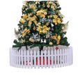 15pcs blancs de sapin de Noël clôture décoratif décoratif de piquet de noël décor à la maison-1
