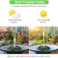 Fontaine Solaire Extérieur Flottante Leytn® Lotus pour Jardin Bassin Piscine Bain d'oiseau Décoration - Vert-1