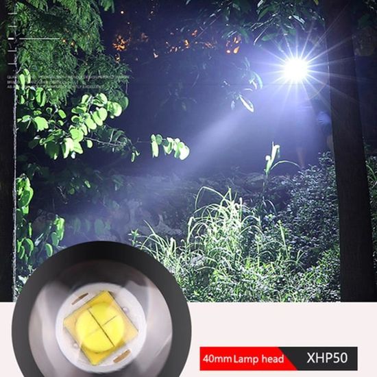 Lampe Torche Tactique LED Vergionic, Puissante, Rechargeable Par USB Usage Militaire 91875304