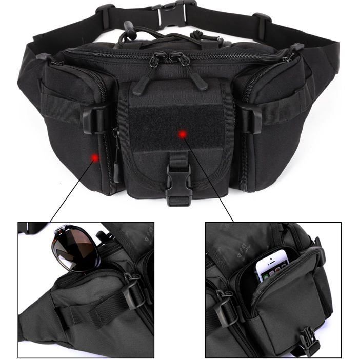 Explokit Sac Banane Tactique Sac De Taille Militaire Pochette Ceinture Molle Pour Marche Avec Chien Course Randonnée Camping Escalade Et Trekking