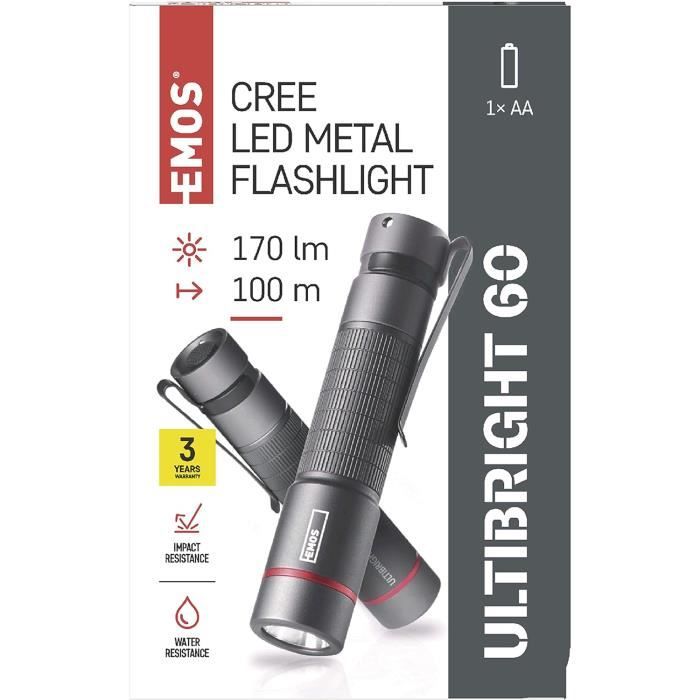 Mini lampe de poche à LED 60 mètres de portée