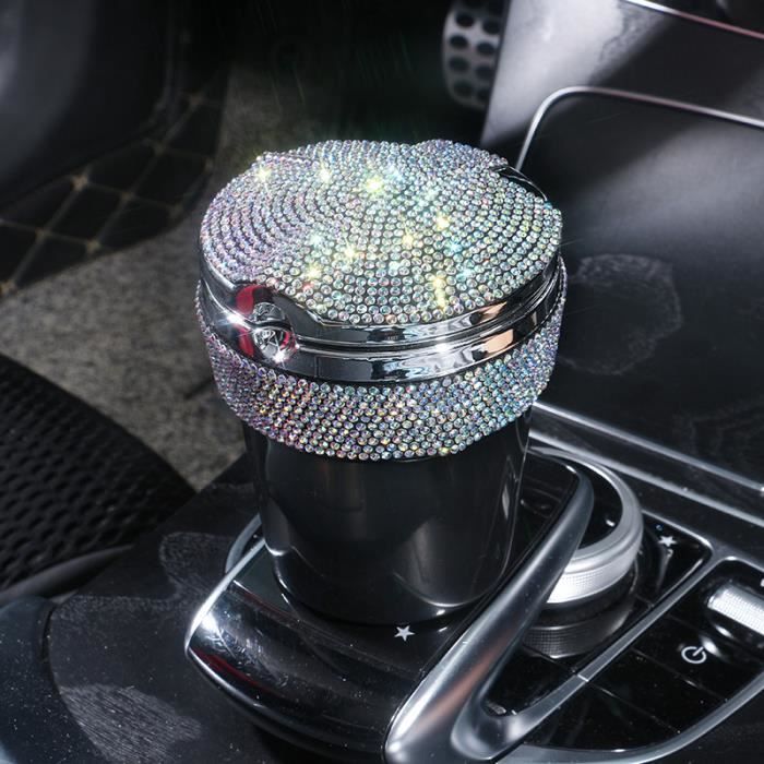 Cendrier De Voiture Avec Couvercle LED Healifty - Multifonction, Portable, Pour Voiture, Bureau, Maison, Plastique
