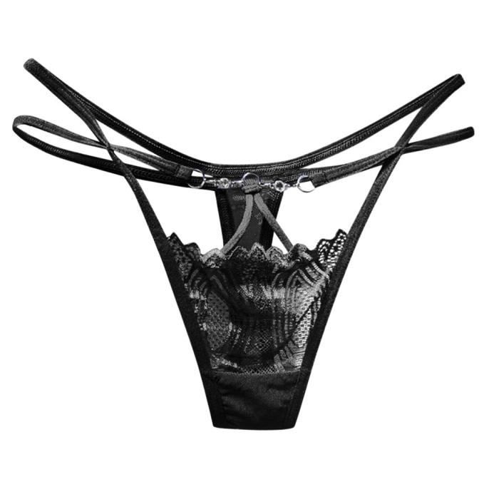 String Tanga Pour Femme croix dentelle maille pure sexy Noir Noir Cdiscount PrêtàPorter