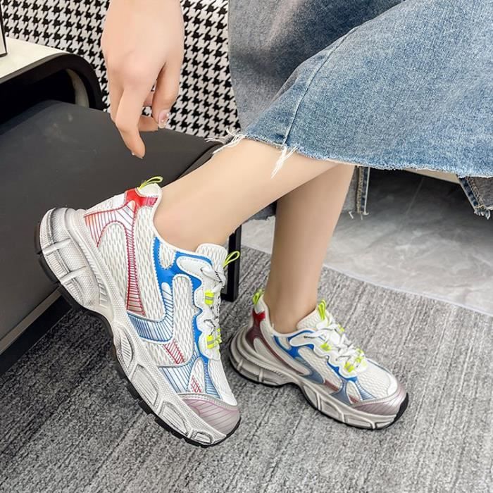 Baskets femme best sale multicolore